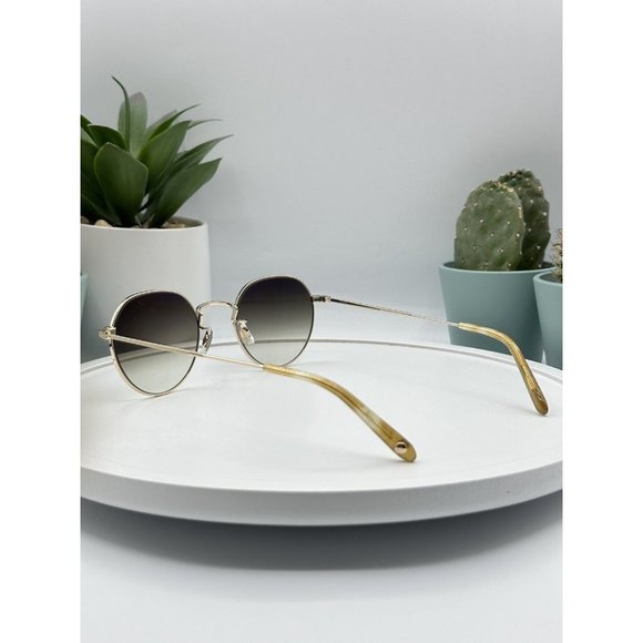 Garrett Leight GLCO Unisex Sunglasses Fonda Color Bourbon-Brush Gold New - Picture 3 of 5